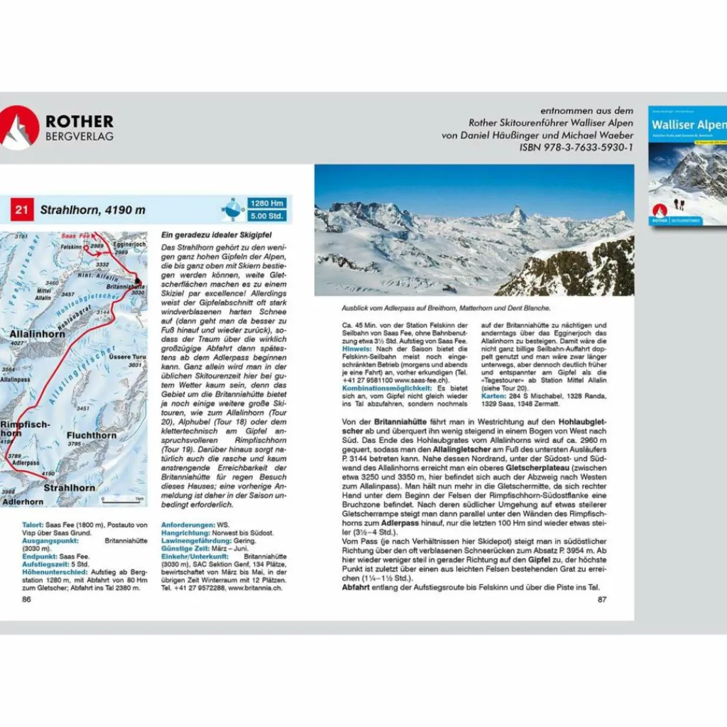 BVR SKITOURENFÜHRER WALLISER ALPEN^ Wintersportführer