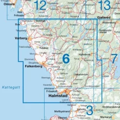 Fahrradkarten|Fahrradkarten*CYKELKARTAN BLAD 6 HALLAND 1:90000 - Fahrradkarte