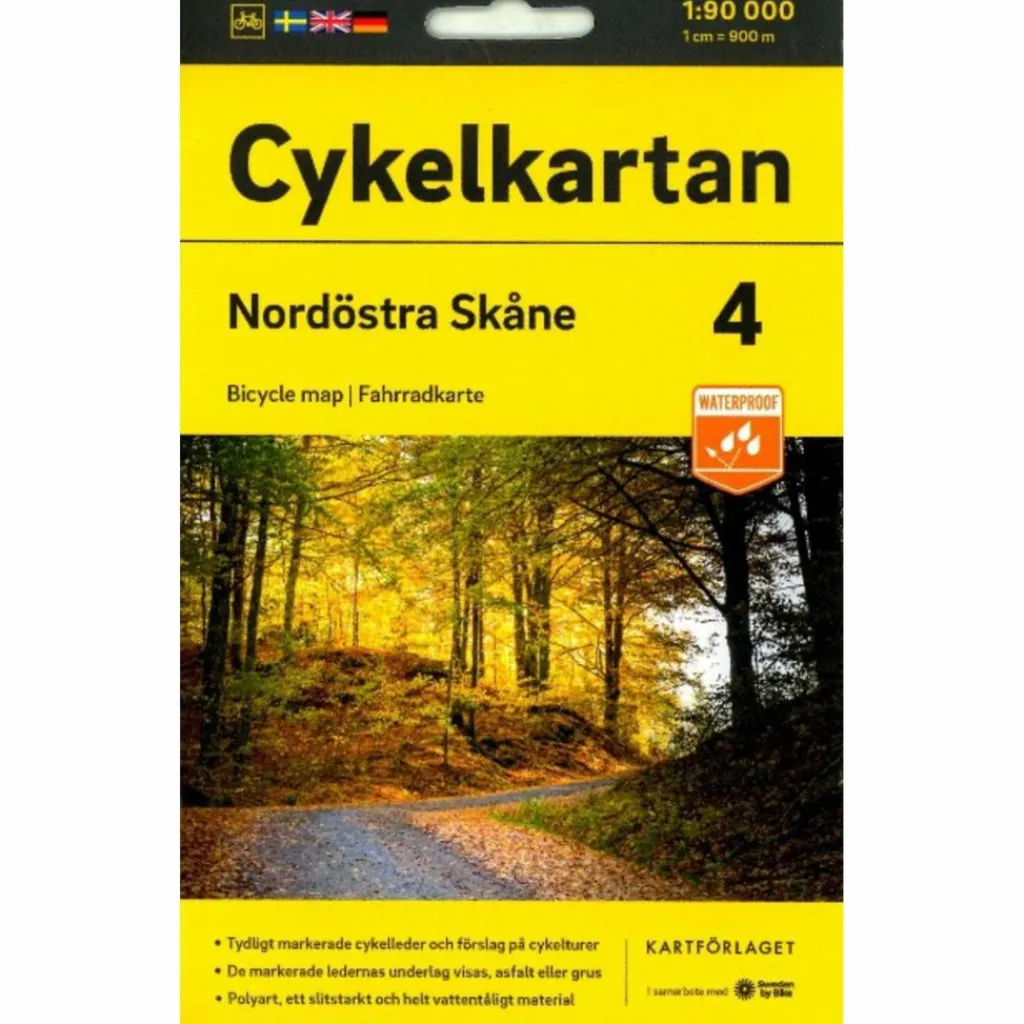 CYKELKARTAN BLAD 4 NORDÖSTRA SKÅNE 1:90000 - Fahrradkarte^ Fahrradkarten|Fahrradkarten