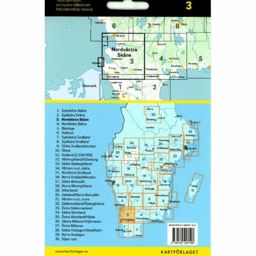 Fahrradkarten|Fahrradkarten*CYKELKARTAN BLAD 3 NORDVÄSTRA SKÅNE 1:90000 - Fahrradkarte