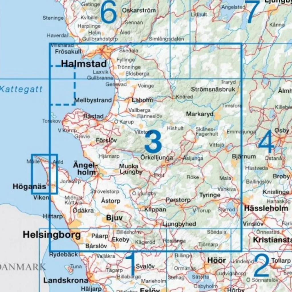 Fahrradkarten|Fahrradkarten*CYKELKARTAN BLAD 3 NORDVÄSTRA SKÅNE 1:90000 - Fahrradkarte
