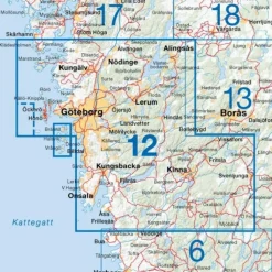 CYKELKARTAN BLAD 12 VÄSTERGÖTLAND/GÖTEBORG 1:90000 - Fahrradkarte^ Fahrradkarten|Fahrradkarten