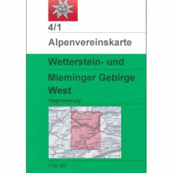 DAV 4/1 WETTERSTEIN WEST - Wanderkarte^ Wanderkarten Und Winterkarten|Wanderkarten Und Winterkarten