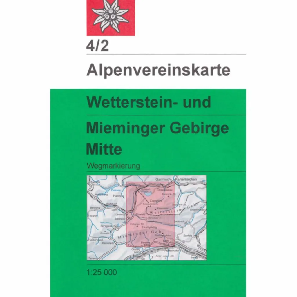Wanderkarten Und Winterkarten|Wanderkarten Und Winterkarten*DAV 4/2 WETTERSTEIN/MIEMINGER MITTE 1:25.000 - Wanderkarte