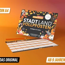 Denkriesen STADT LAND VOLLPFOSTEN - CLASSIC EDITION - 'INTELLIGENZ IST - Reisespiel^Kinder Reisespiele|Kinderreisespiele Und Spielzeug
