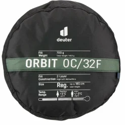 Deuter ORBIT 0C/32F - Kunstfaserschlafsack^ Kunstfaserschlafsäcke|3-Jahreszeiten-Schlafsäcke
