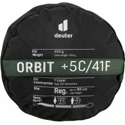 Deuter ORBIT +5C/41F Herren - Sommerschlafsack^ Kunstfaserschlafsäcke|Sommerschlafsäcke