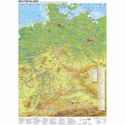 DEUTSCHLAND RADFERNWEGE - Poster^ Wandkarten Und Poster