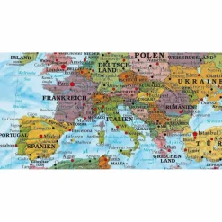 Wandkarten Und Poster*DIE WELT DEUTSCH POSTER 1 : 40.000.000. - Weltkarte