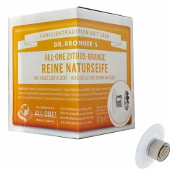 DR. BRONNER'S DR. BRONNER'S SET- MAGNETSEIFENHALTER PLUS STÜCKSEIFE ZITRONE-ORANGE - Outdoor Seife^ Hygiene Und Körperpflege