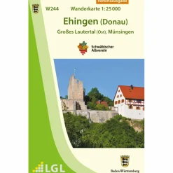 Wanderkarten Und Winterkarten|Wanderkarten Und Winterkarten*EHINGEN (DONAU) - GROßES LAUTERTAL (OST), MÜNSINGEN - Wanderkarte