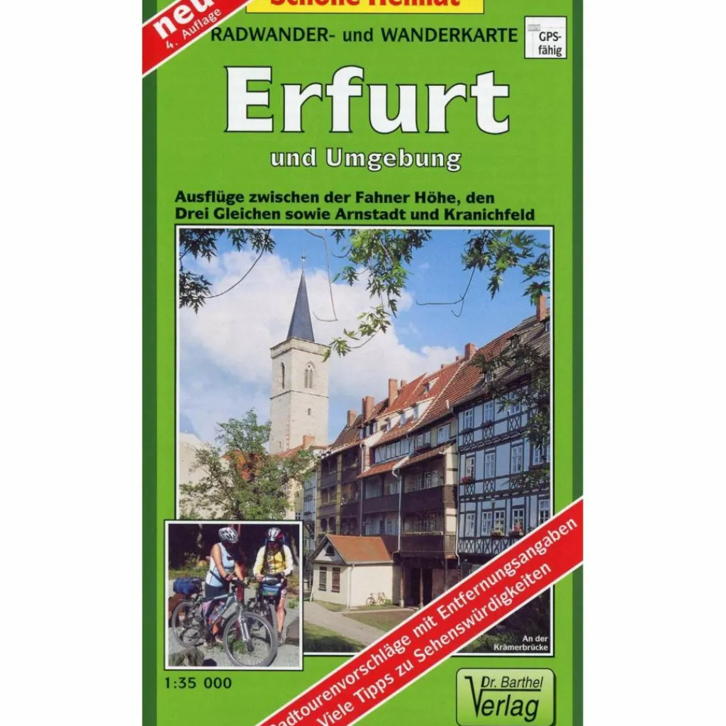 Fahrradkarten|Wanderkarten Und Winterkarten*ERFURT UND UMGEBUNG 1 : 35 000 - Wanderkarte
