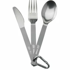Esbit TITAN BESTECK-SET, 3 TEILIG, MIT KARABINER UND TASCHE - Campinggeschirr^ Campingtöpfe Und Campinggeschirr