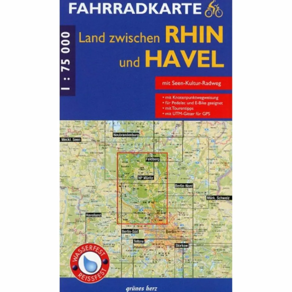 FAHRRADKARTE LAND ZWISCHEN RHIN UND HAVEL 1:75.000 - Fahrradkarte^ Fahrradkarten|Fahrradkarten