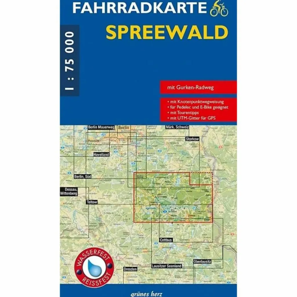 FAHRRADKARTE SPREEWALD 1:75 000 - Fahrradkarte^ Fahrradkarten|Fahrradkarten