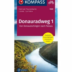 FAHRRAD-TOURENKARTE DONAURADWEG 1, DONAUESCHINGEN - PASSAU - Fahrradkarte^ Fahrradkarten|Fahrradkarten