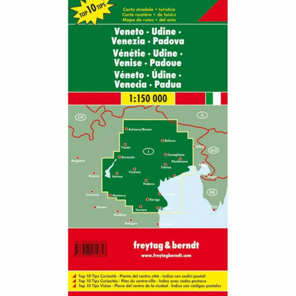 F&B VENETIEN - UDINE - VENEDIG - PADUA - Straßenkarte^ Straßenkarten|Straßenkarten