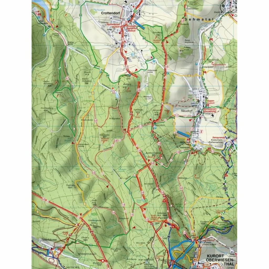 Fahrradkarten|Wanderkarten Und Winterkarten*FICHTELBERG, KEILBERG UND UMGEBUNG - Wanderkarte