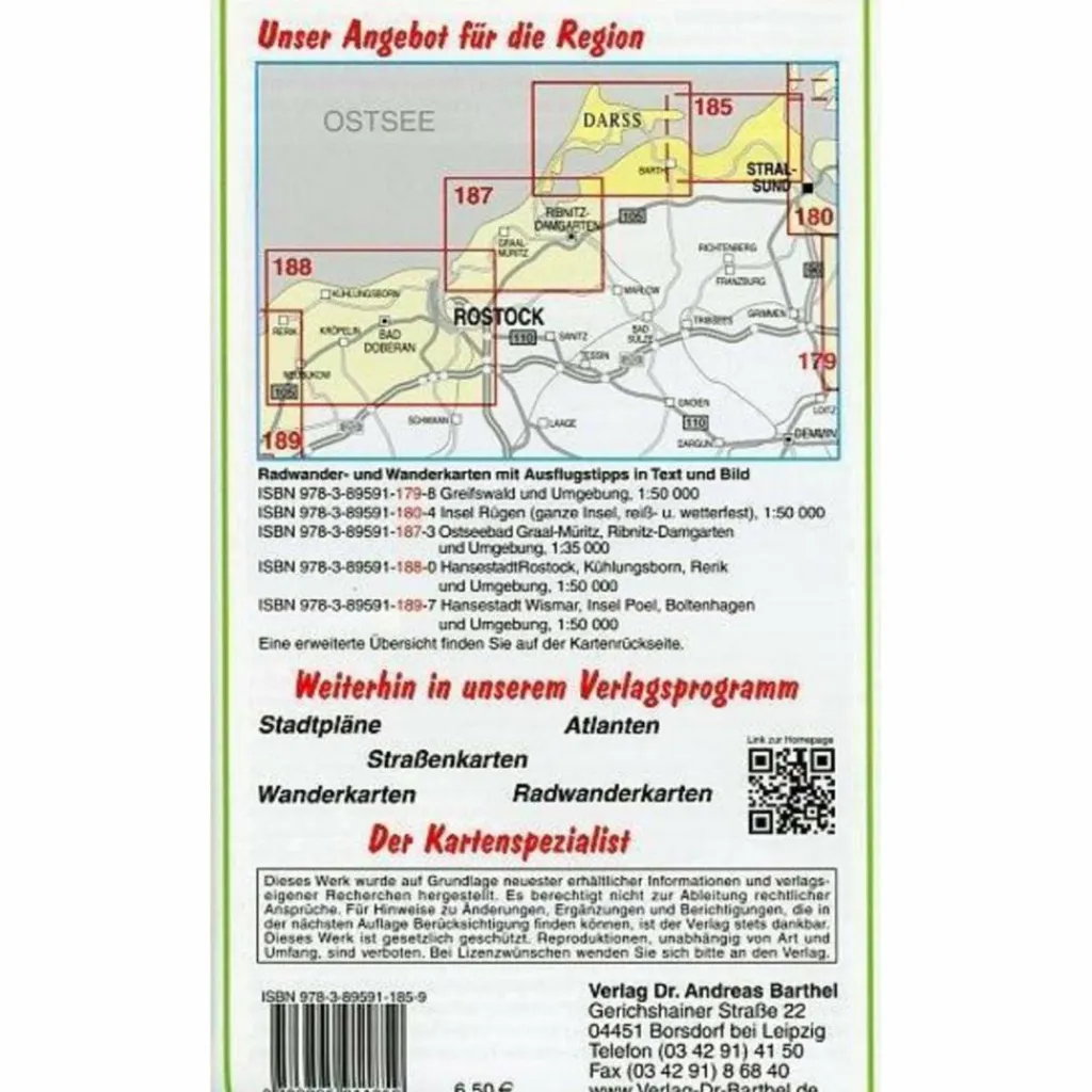 FISCHLAND, DARß, ZINGST UND UMGEBUNG RAD - Wanderkarte^ Fahrradkarten|Wanderkarten Und Winterkarten