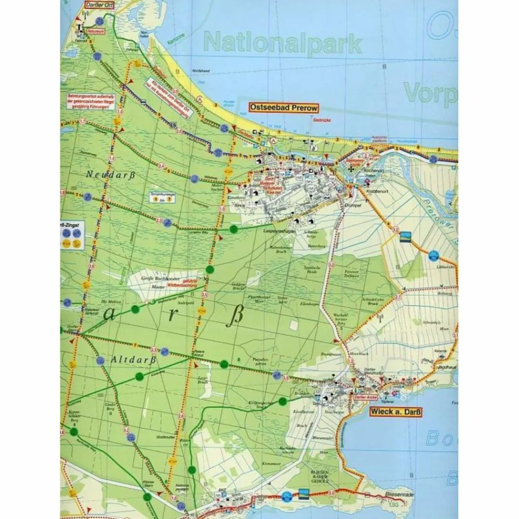 FISCHLAND, DARß, ZINGST UND UMGEBUNG RAD - Wanderkarte^ Fahrradkarten|Wanderkarten Und Winterkarten