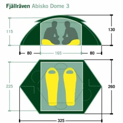 Fjällräven 2-Personen-Zelte|Winterzelte*ABISKO DOME 3 - Kuppelzelt