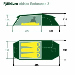 Fjällräven ABISKO ENDURANCE 3 - Tunnelzelt^ 2-Personen-Zelte|Winterzelte