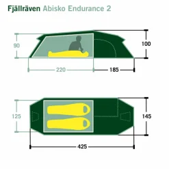 Fjällräven 2-Personen-Zelte|Winterzelte*ABISKO ENDURANCE 2 - Tunnelzelt