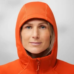 Damen Fjällräven Pullover Und Fleecepullover|Outdoorjacken*ABISKO GRID FLEECE HOODIE W Damen - Fleecejacke