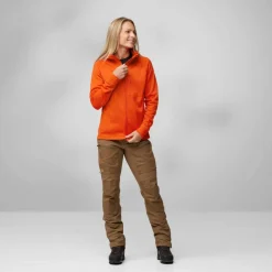 Damen Fjällräven Pullover Und Fleecepullover|Outdoorjacken*ABISKO GRID FLEECE HOODIE W Damen - Fleecejacke