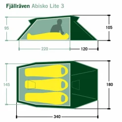 Fjällräven ABISKO LITE 3 - Tunnelzelt^ 3-Personen-Zelte|Winterzelte