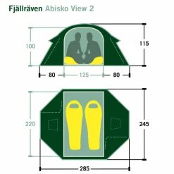 Fjällräven ABISKO VIEW 2 - Kuppelzelt^ 2-Personen-Zelte|Sommerzelte