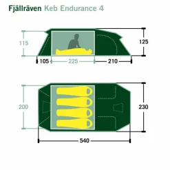 Fjällräven 3-Personen-Zelte|Winterzelte*KEB ENDURANCE 4 - Tunnelzelt