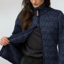 Damen Fjällräven Pullover Und Fleecepullover|Outdoorjacken*SNOW CARDIGAN W Damen - Wolljacke