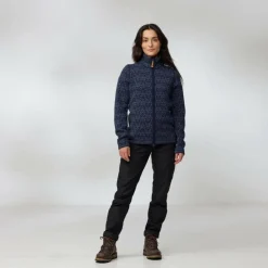 Damen Fjällräven Pullover Und Fleecepullover|Outdoorjacken*SNOW CARDIGAN W Damen - Wolljacke
