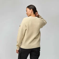 Fjällräven ÖVIK WAFFLE KNIT W Damen - Wollpullover^Damen Pullover Und Fleecepullover