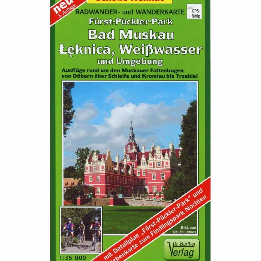 Fahrradkarten|Wanderkarten Und Winterkarten*FÜRST-PÜCKLER-PARK BAD MUSKAU, SPREMBERG - Wanderkarte