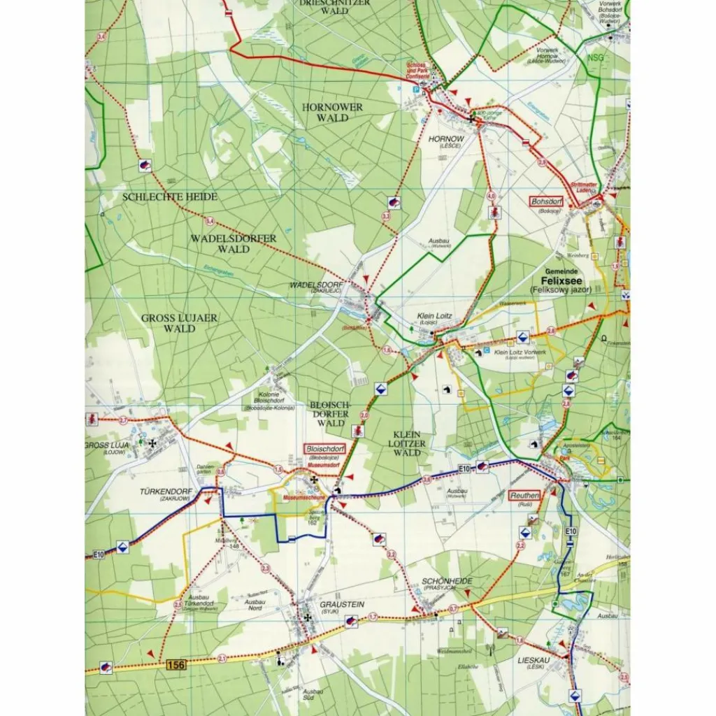 Fahrradkarten|Wanderkarten Und Winterkarten*FÜRST-PÜCKLER-PARK BAD MUSKAU, SPREMBERG - Wanderkarte