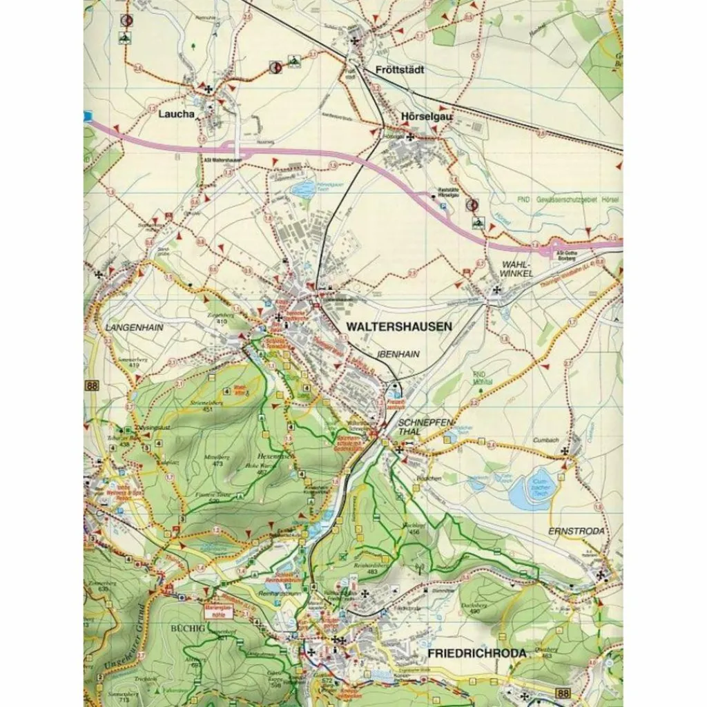 GOTHA, INSELSBERG UND UMGEBUNG 1 : 35 00 - Wanderkarte^ Fahrradkarten|Wanderkarten Und Winterkarten