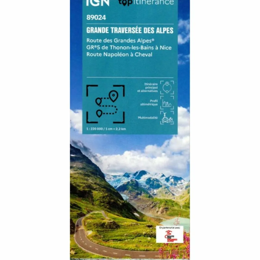 GRANDE TRAVERSÉE DES ALPES - Straßenkarte^ Straßenkarten|Straßenkarten