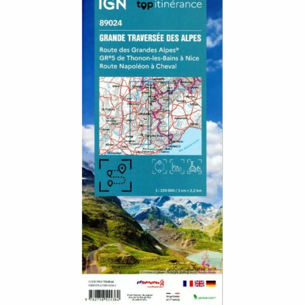 GRANDE TRAVERSÉE DES ALPES - Straßenkarte^ Straßenkarten|Straßenkarten