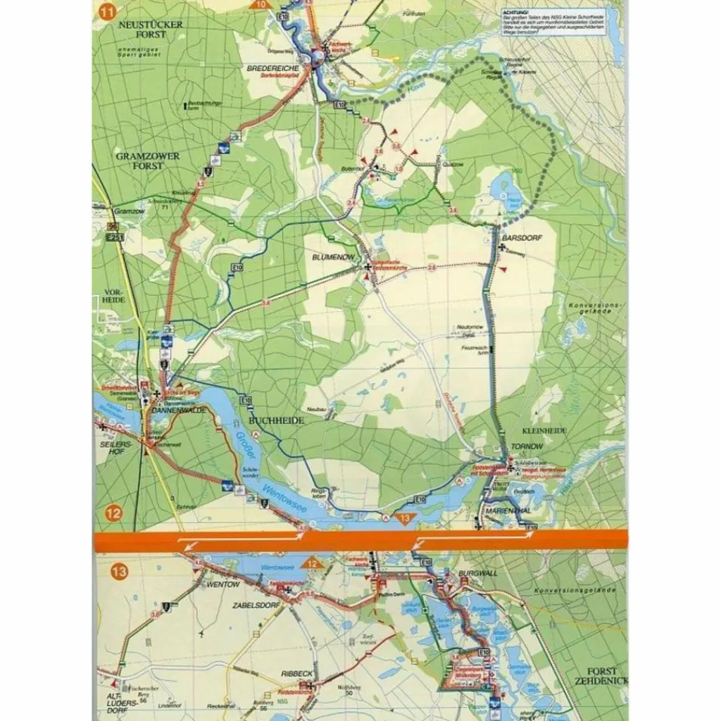 Fahrradkarten|Wanderkarten Und Winterkarten*HAVEL-RADWEG 1 : 50 000 RADWANDERKARTE - Wanderkarte