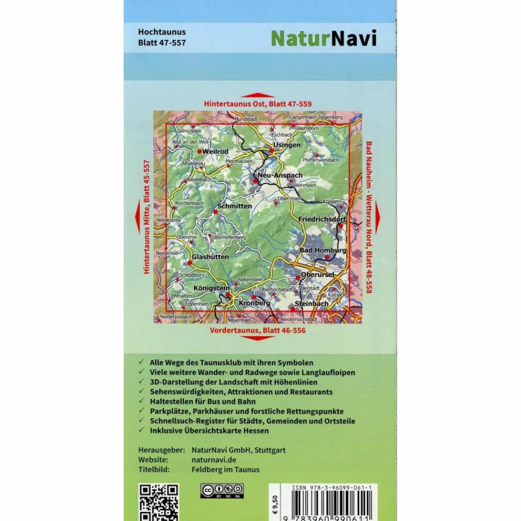 HOCHTAUNUS 1:25.000, BLATT 47-557 - Wanderkarte^ Wanderkarten Und Winterkarten|Wanderkarten Und Winterkarten