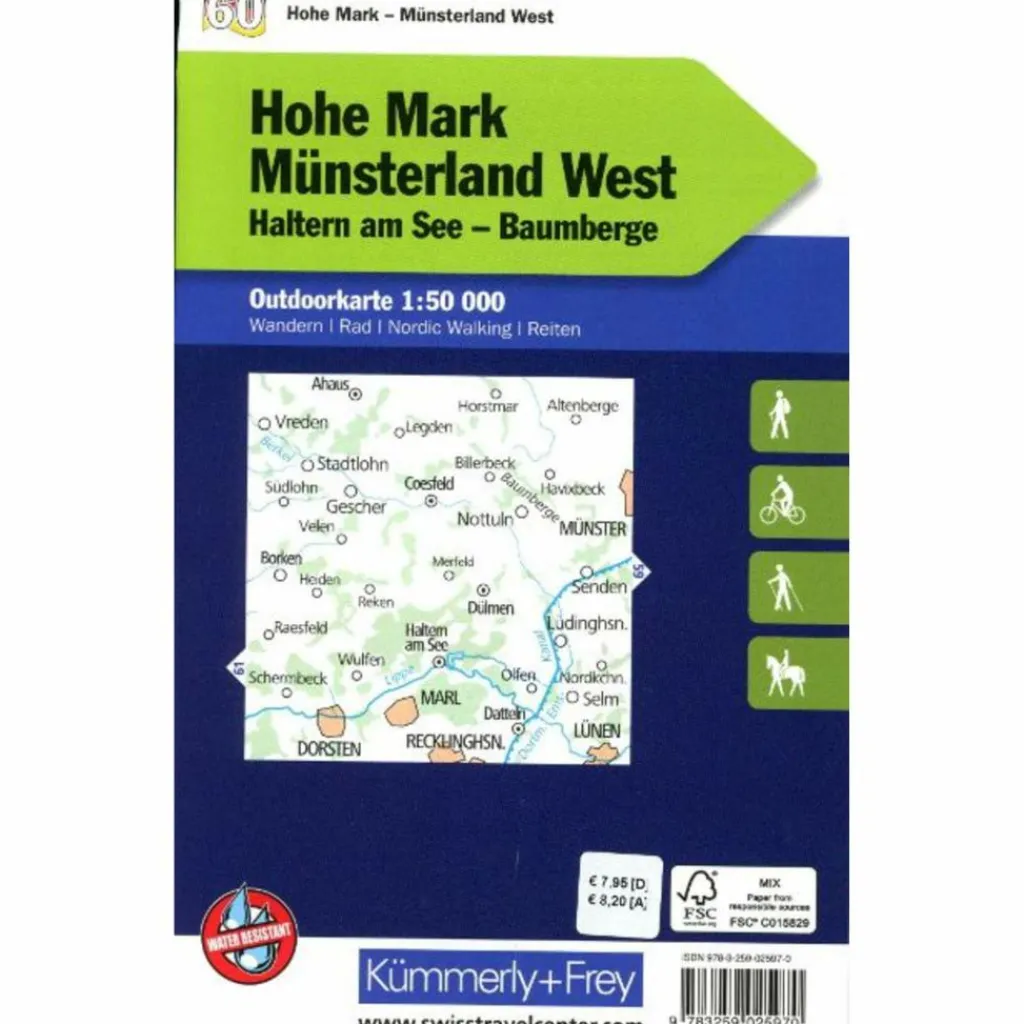 Fahrradkarten|Wanderkarten Und Winterkarten*HOHE MARK - MÜNSTERLAND WEST NR. 60 OUTDOORKARTE DEUTSCHLAND - Karte