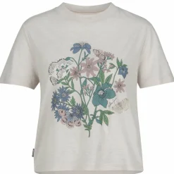 Damen Icebreaker Shirts Und Tops*WOMEN MERINO 150 TECH LITE SS CROP TEE NZ FLORA Damen - Funktionsshirt