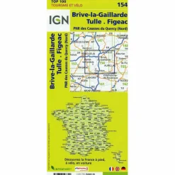 Straßenkarten|Straßenkarten*IGN 154 BRIVE-LA-GAILLARDE 1:100 000 - Karte