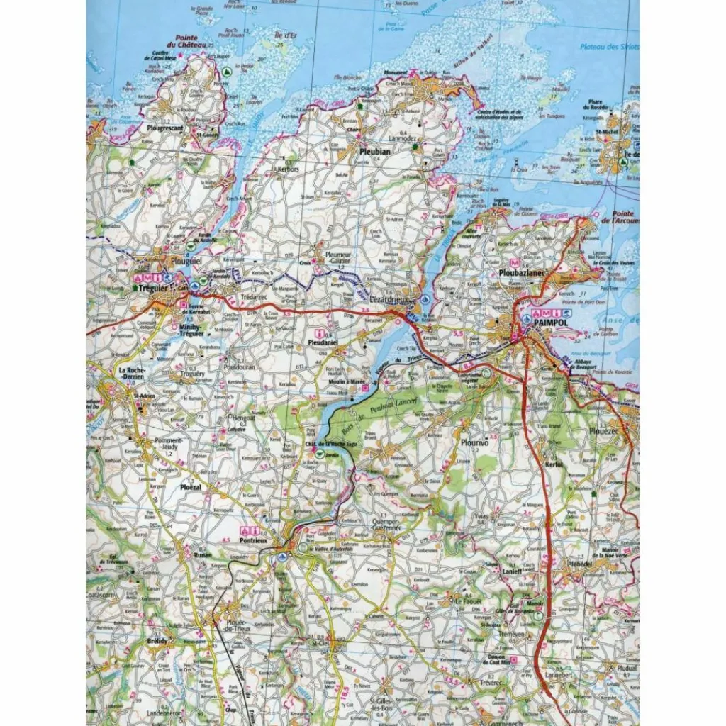 IGN 114 SAINT-BRIEUC MORLAIX 1:100 000 - Straßenkarte^ Straßenkarten|Straßenkarten