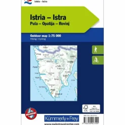 ISTRIEN NR. 01 OUTDOORKARTE KROATIEN 1:75 000 - Karte^ Fahrradkarten|Wanderkarten Und Winterkarten