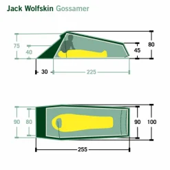 Jack Wolfskin 1-Personen-Zelte|3-Jahreszeiten-Zelte*GOSSAMER - Einpersonenzelt