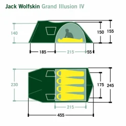 Jack Wolfskin GRAND ILLUSION IV - Familienzelt^ Familienzelte|3-Jahreszeiten-Zelte