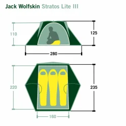 Jack Wolfskin Sommerzelte|Kuppelzelte*STRATOS LITE III - Kuppelzelt